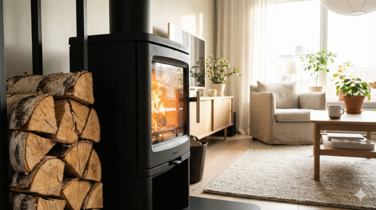 Tørr ved + moderne vedovn: få mer varme og bruk mindre ved